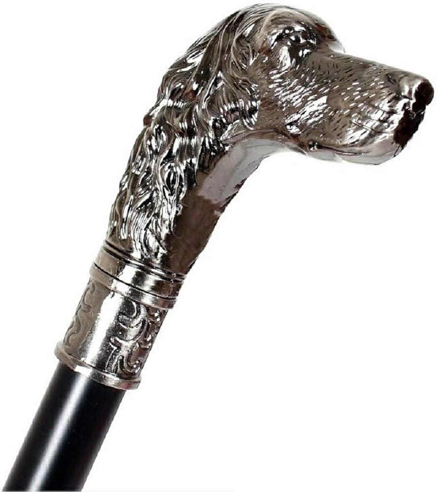 杖 つえ 犬 古い ステッキ ヴィンテージ ブロンズ