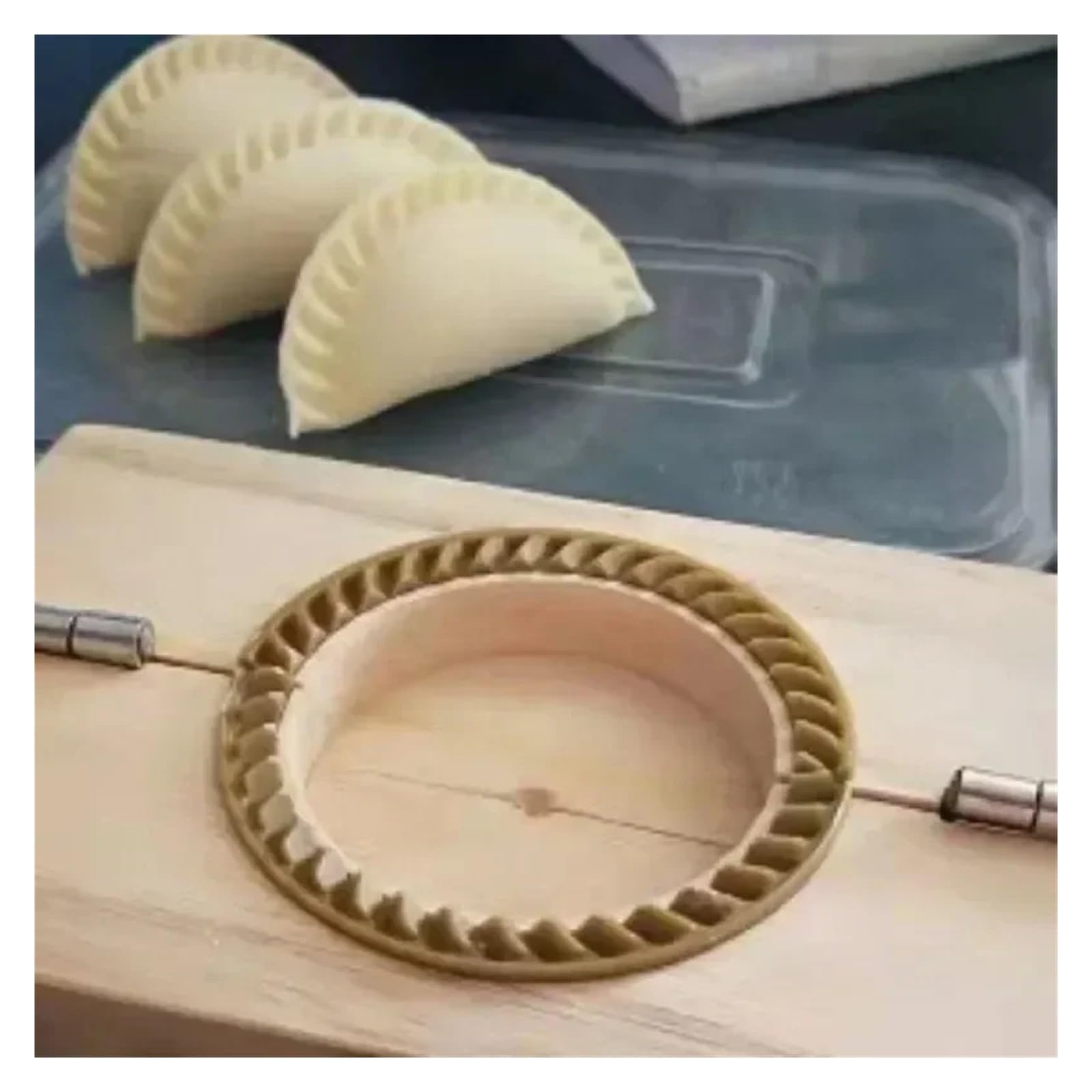 Drewniana prasa do klusek Forma kuchenna Owijarki Maszyna Dociskarka ciasta domowa(10cm)