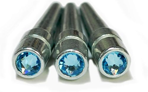 Miniatura 5 de WE Games Juego de 3 clavijas cromadas con cristales austriacos - Crysallite Light Green