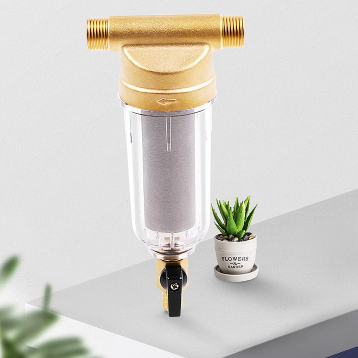 iplusmile Prefiltro de Agua de Grifo de Cobre Lavado Inverso