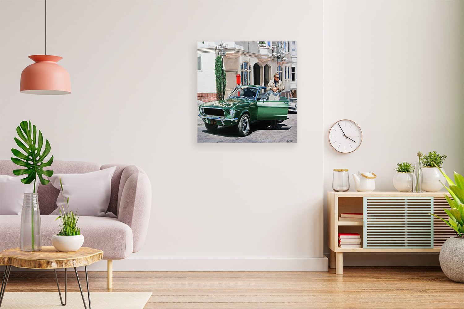 VERRE ART Printed Framed Canvas Painting for Home Decor Office Wall Studio Wall Living Room Decoration (14x14inch Wrapped) - Frank Bullitt