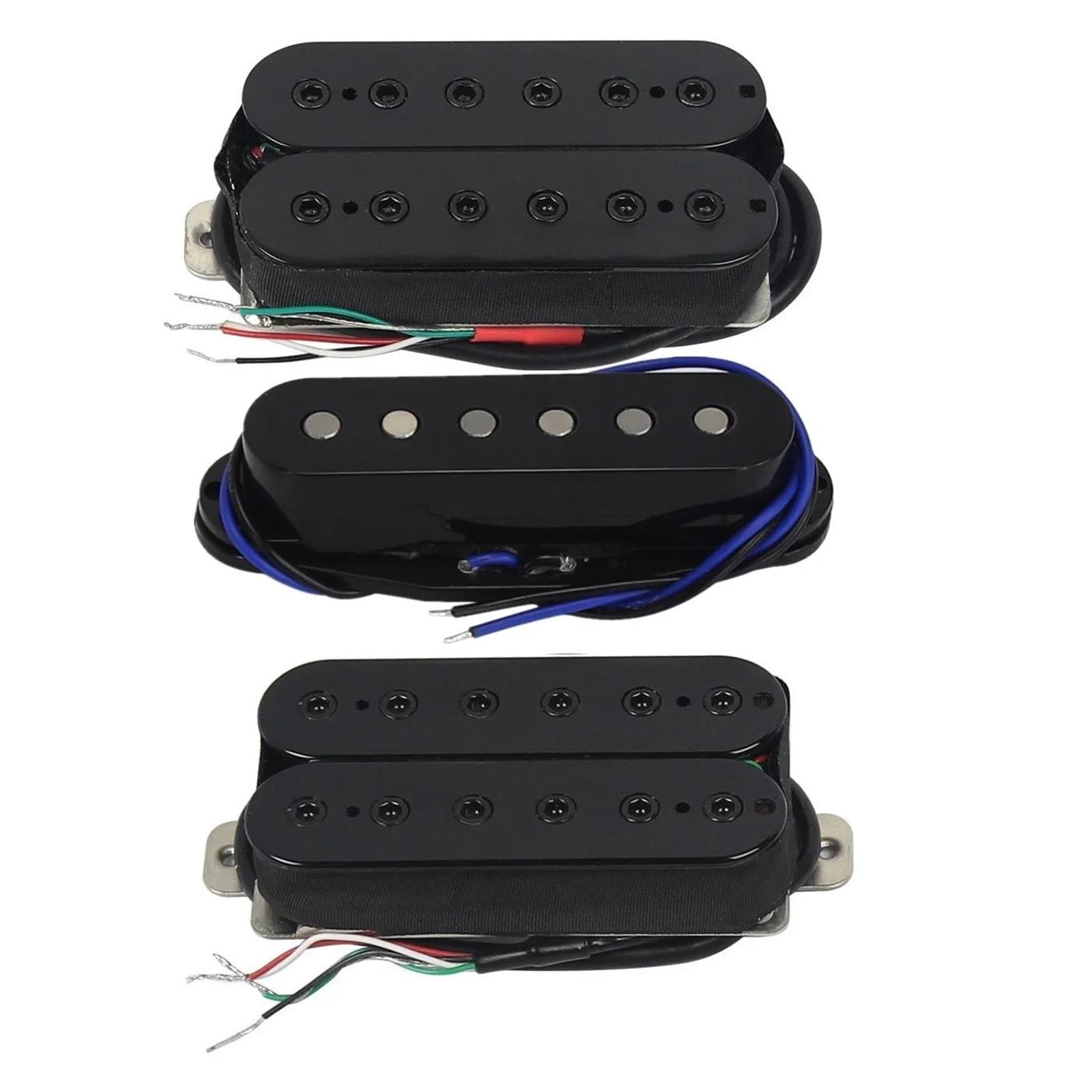 Juego de 5 pastillas Alnico para guitarra Humbucker + pastilla de bobina única piezas de guitarra eléctrica negras Pastilla Instrumento Guitarra
