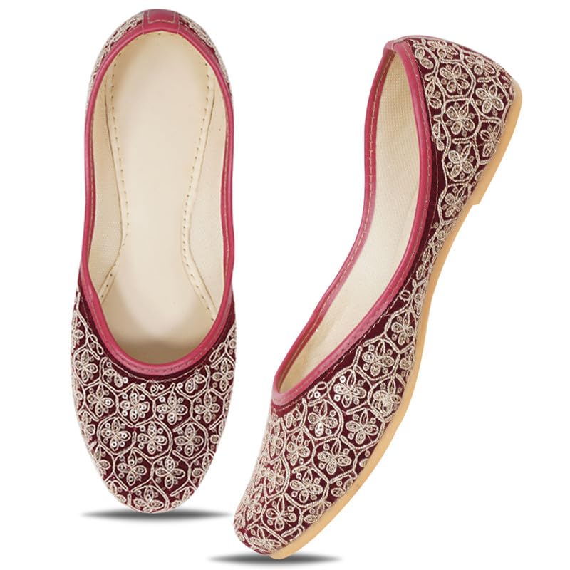 dfr Fashion Women Stylish Casual Fancy Embroidered Jutti Bellies Attractive Design Comfortable Sole Juti for Womens & Girls-picture-20