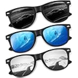 CGID Retro Polarized Sunglasses Men Womens Lightweight Black Shades UV400 Driving Fishing Golf