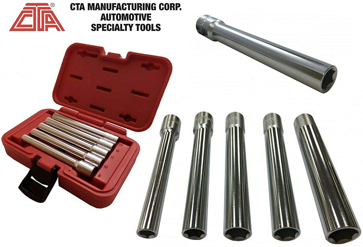 CTA Tools 4223 Mini-Klappstecknüsse Set – 4 Paare (8–15 Mm), Mit 1/4" Antrieb & Verlängerungen