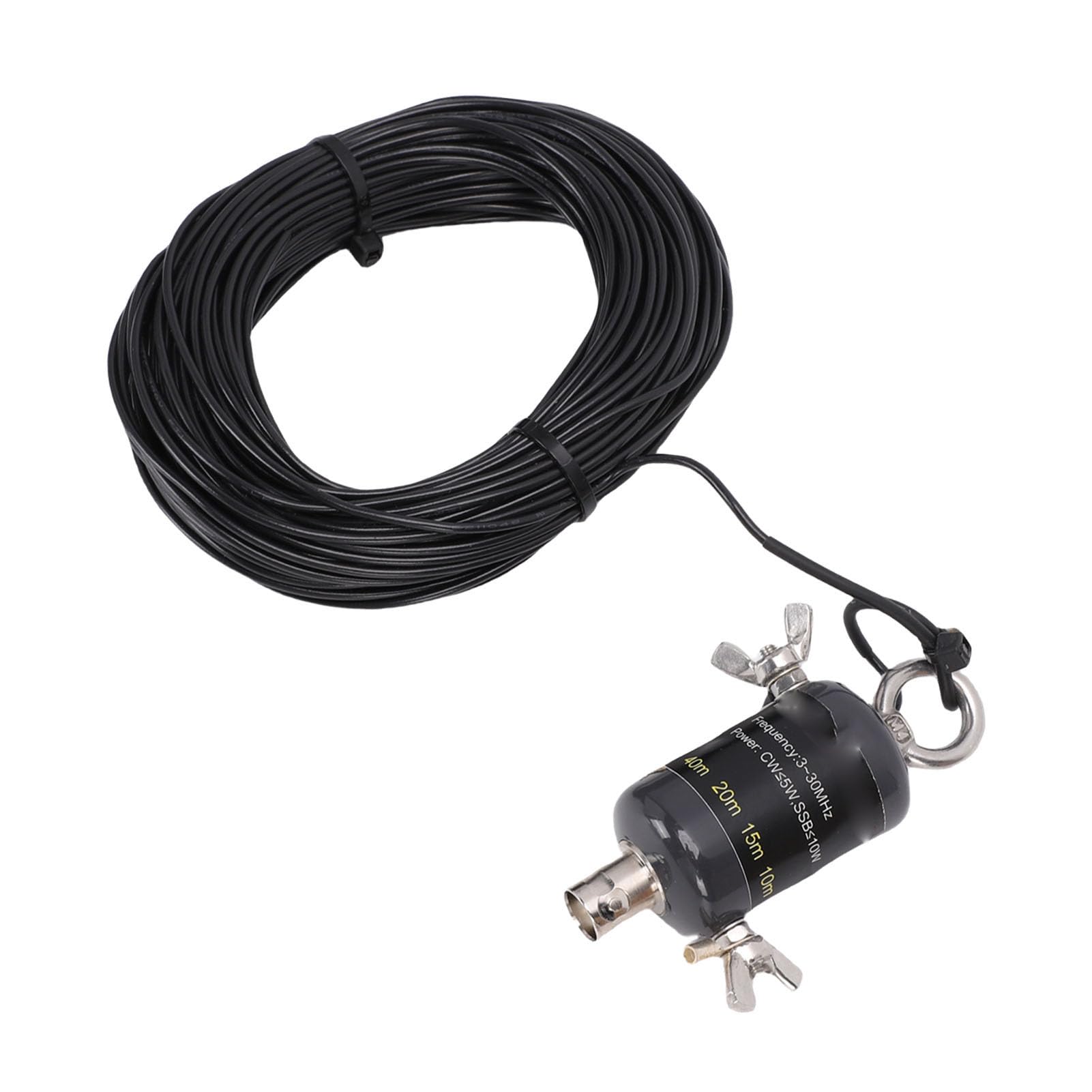 Fafeicy Antena de Onda Corta de Bolsillo QRP K5 de 3-30 MHz, Alimentación Final de Banda Ancha, Media Onda con Bolsa de Almacenamiento para Comunicación Portátil de Implementación Rápida