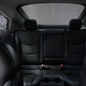 Car Windscreen Cover, 140x80cm Rear Windshield Snow Cover | Ice Protection Foils Snow Windshield Sun Shade with 2 Elastic Hooks 4 Magnets, Back Window Frost Cover Fit Truck SUVs Van Car