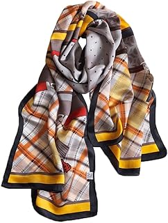 シルク スカーフ 女性 秋と冬の韓国語バージョン ワイルド ロング シルク スカーフ スカーフ ショール デュアルユース (イエロー 180*65cm)