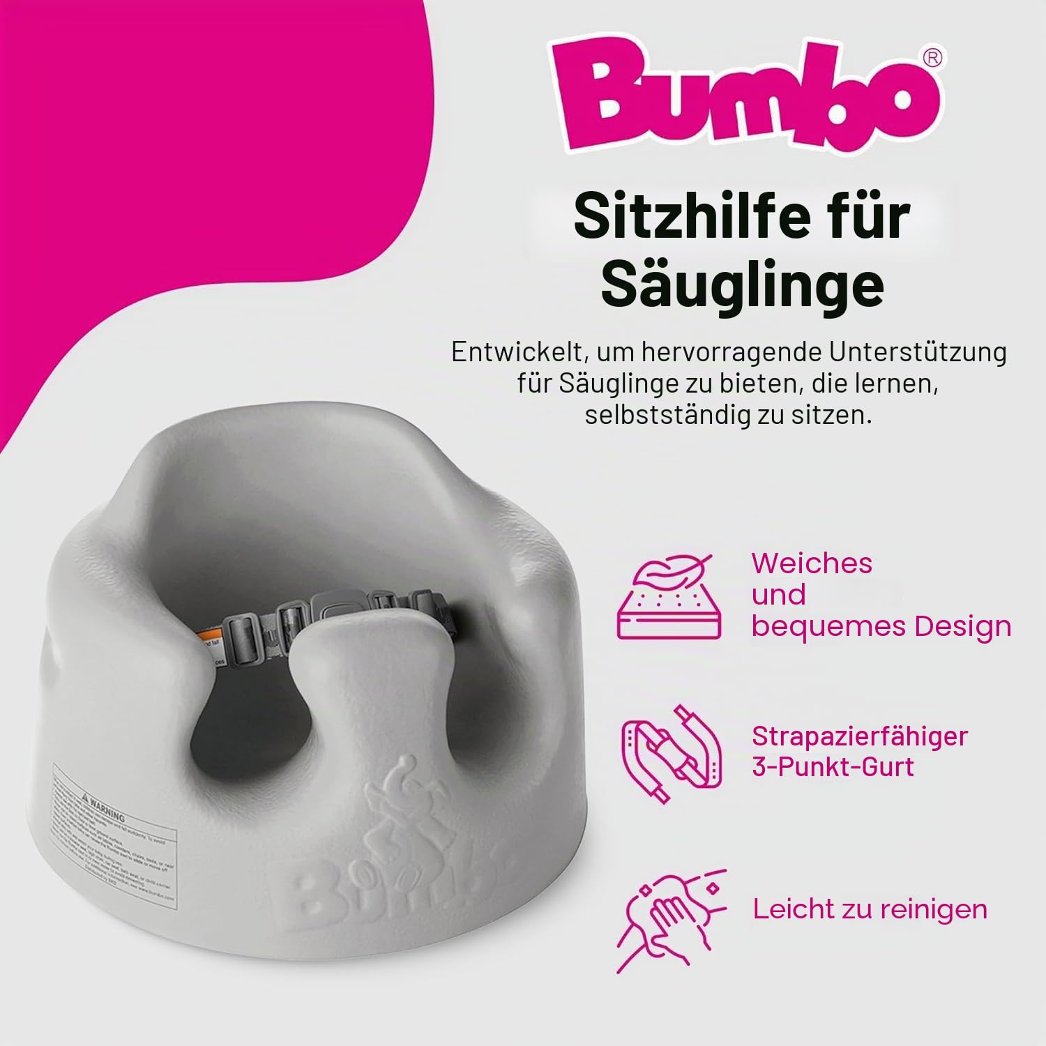 Bumbo Floor Seat Cool Grey