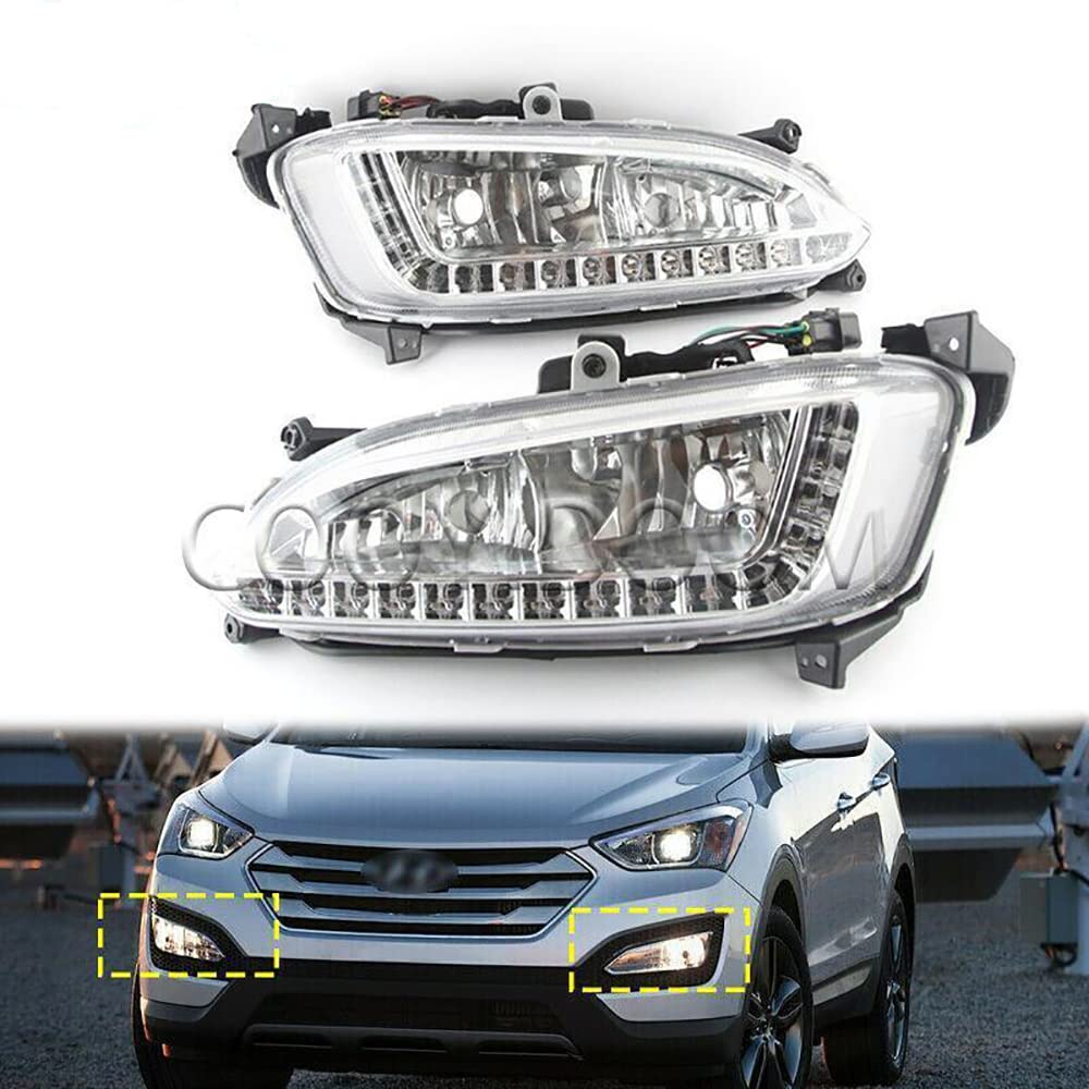 Dla Hyundai Santa Fe IX45 2013 2014 2015 Światła Przeciwmgielne Przednie Światła Do Jazdy Dziennej Montaż Reflektorów Prawy