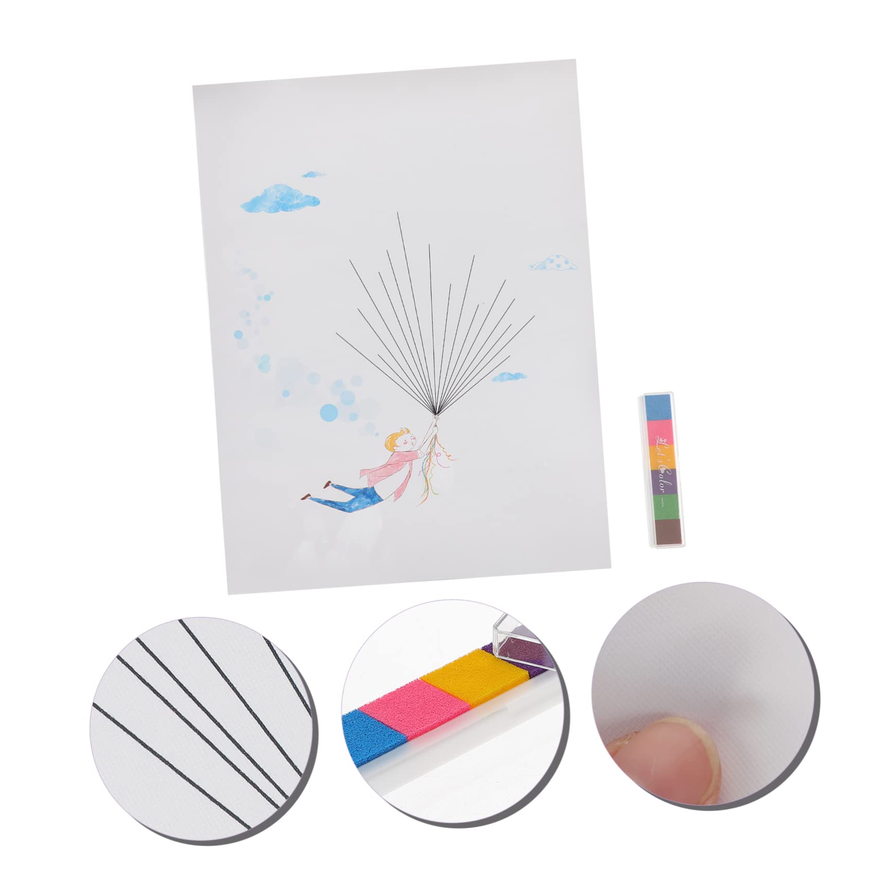 Gadpiparty 4 Stücke Hochzeit Fingerabdruck Gästebuch Ballon Zeichen-braut Dusche Hochzeit Decor
