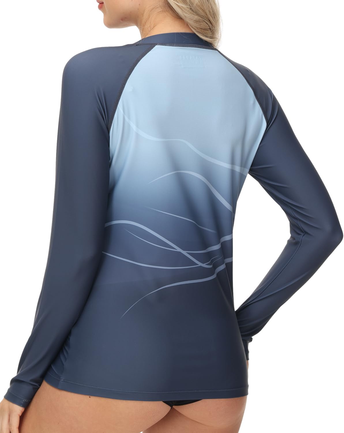 VAYAGER Womens Rash Guard UPF 50+ Swim Shirts Long Sleeve Quick Dry Water Beach Surfing Swimming Tops with Thumb Hole - Image 3