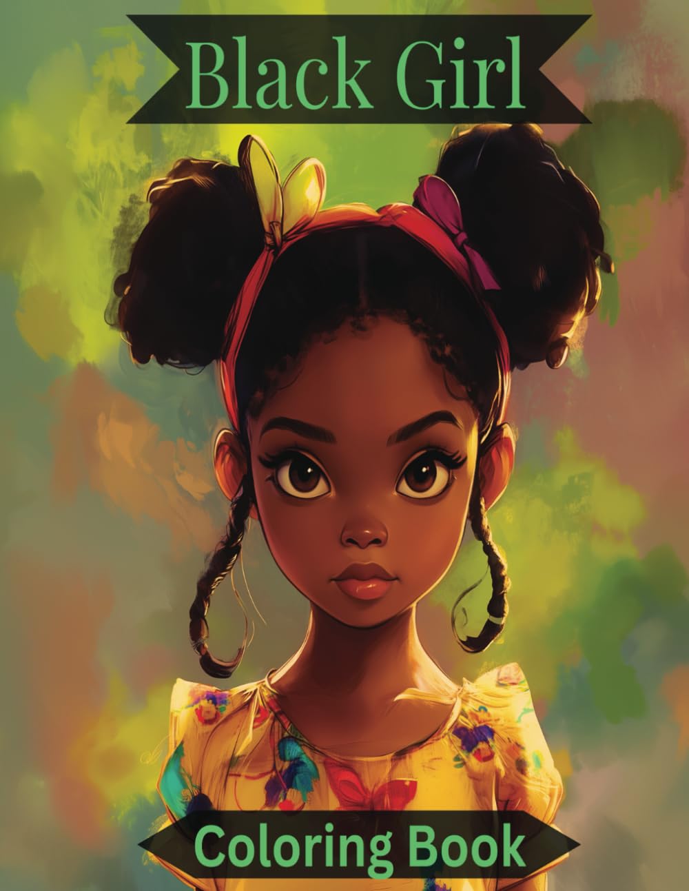 Black Girls Coloring Book For Adults And Teens: African American Little Girl Portraits (Black Women Coloring Book)