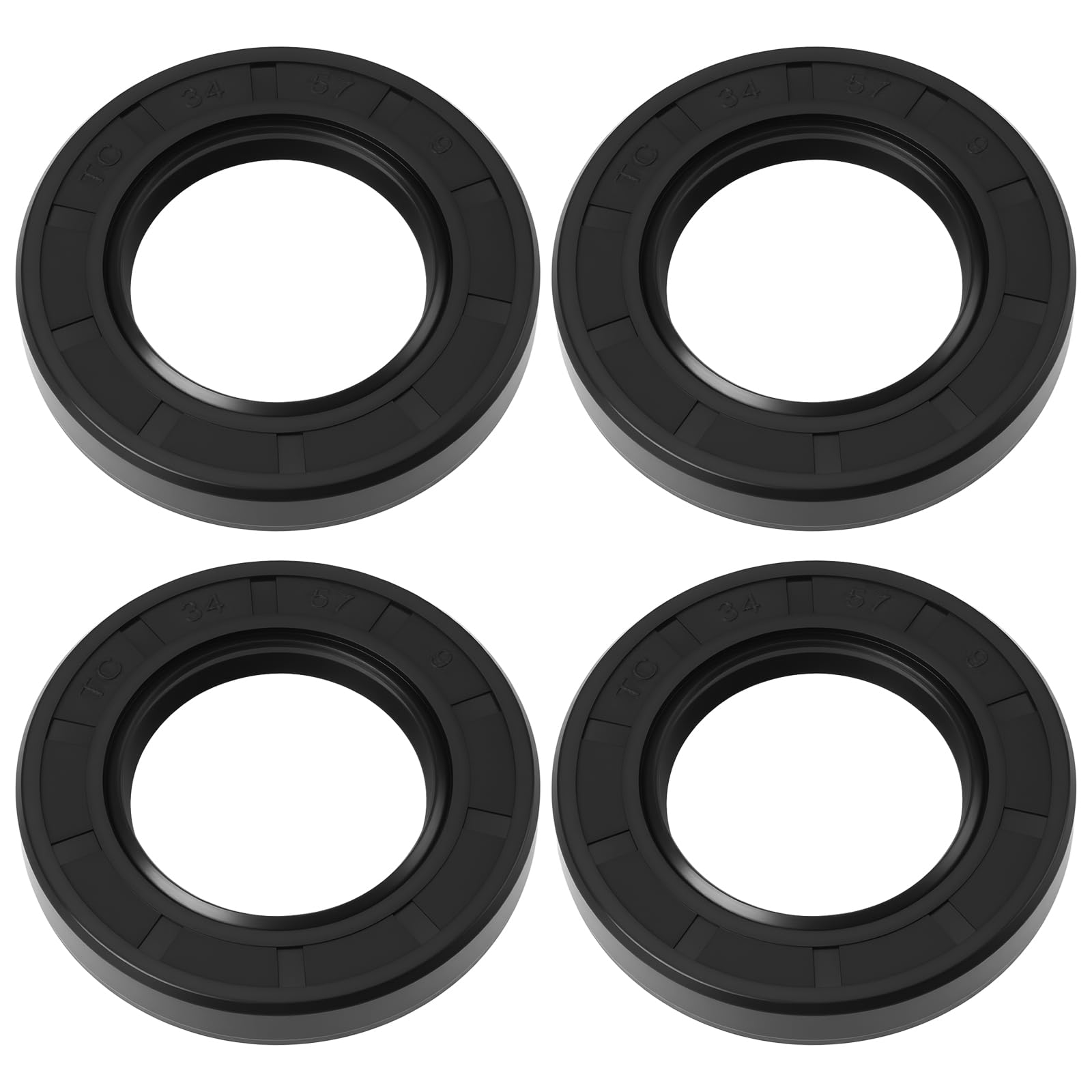 Ototec 4 Pack Tc Double Lip Spindle Oil Seals 34X57x9 Mm Replace Oem 248988300 Compatible With Countax Ride On Mowers