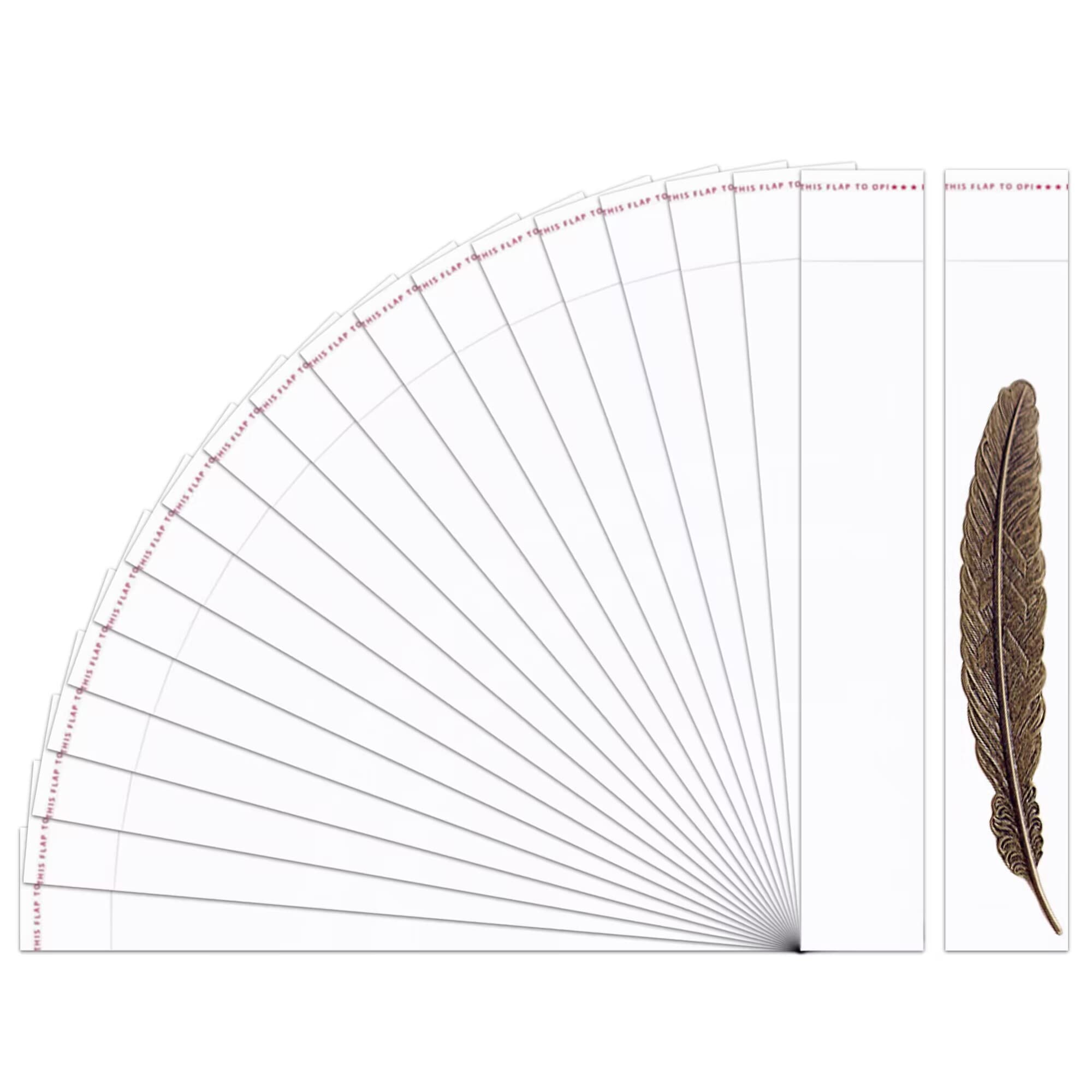 Doutop 100pcs 1x6" Clear Self Adhesive Cello Bags, 2mil Thick, Moisture Resistant, Perfect for Jewelry, Gifts, Snacks