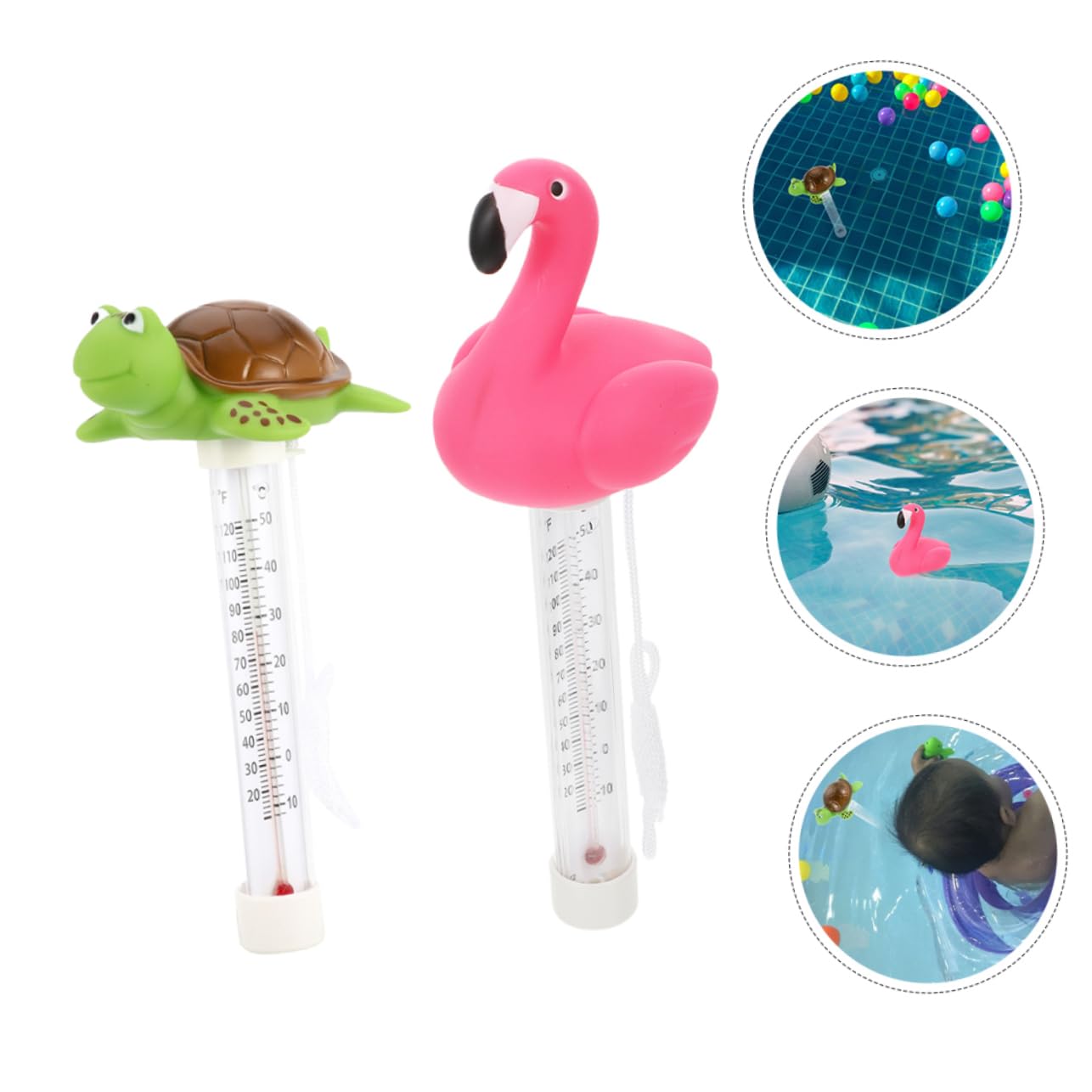 BESTonZON 5 Ensembles Thermomètre Flottant De Outil De Mesure De Température De Eau Pour Spas Lecture Facile Échelle Claire 2 Pièces * 5
