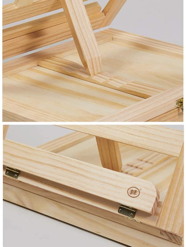 Caballetes de Escritorio Soporte de Madera para Pintar Caballete de Escritorio portátil Caja de imágenes Caballete de Artista para niños Estación de Trabajo de Manualidades Ajustable
