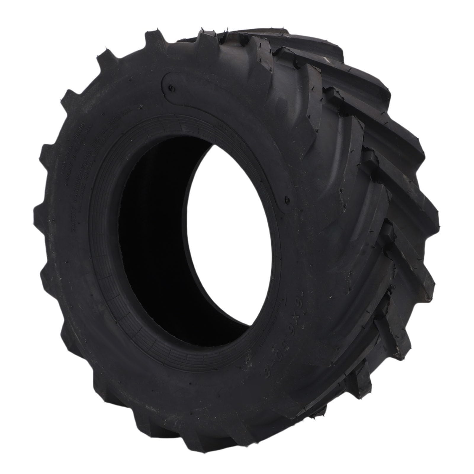 Tbest Pneu sans Chambre à Air 16 X 6,50 8, Très Résistant, Traction élevée, Tracteur Agricole pour Tondeuses à Gazon, VTT, Motoculteurs, équipement Agricole, Taille 5, 4 Plis, Toutes