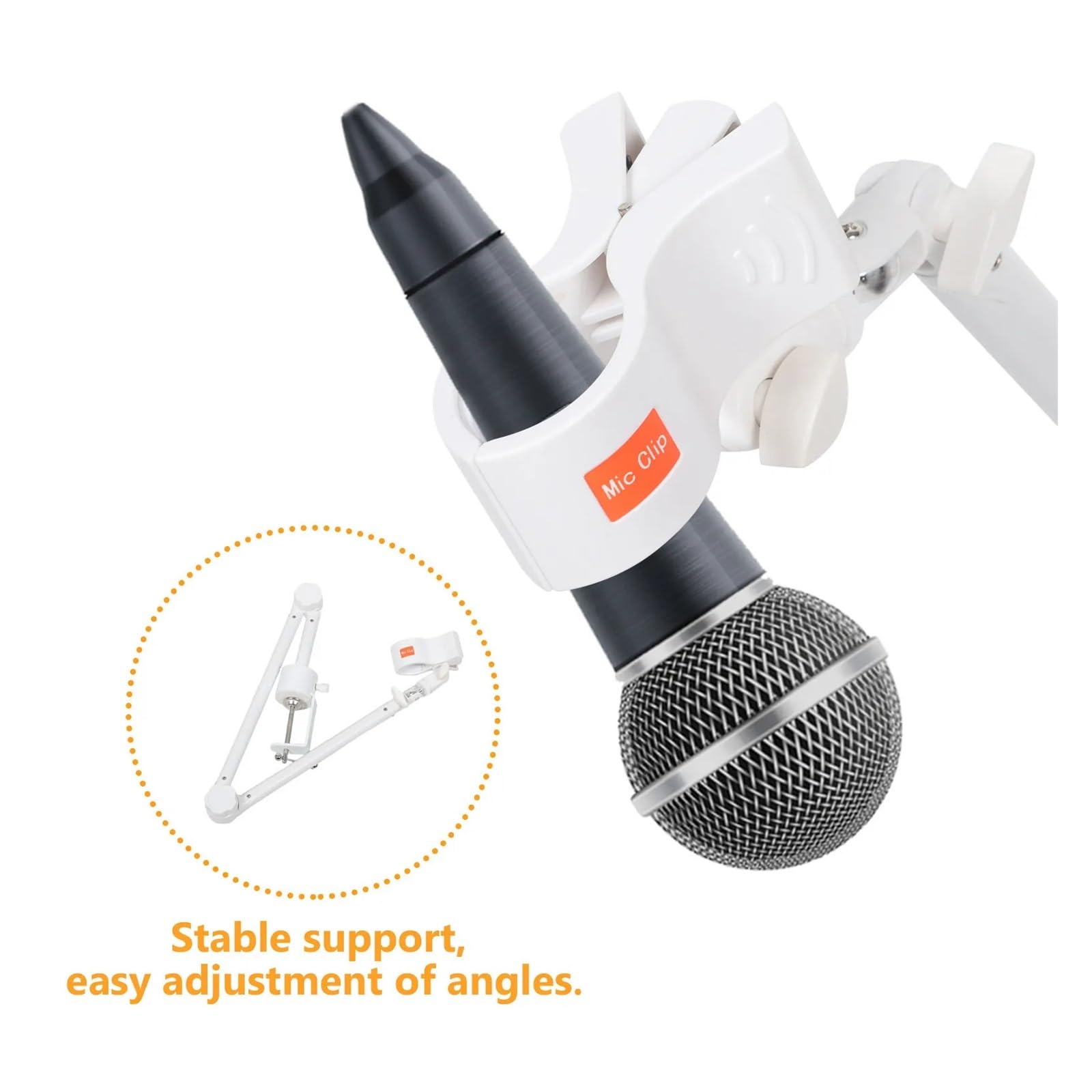Morsetto For Braccio Con Asta For Microfono, Compatibile Con Microfono