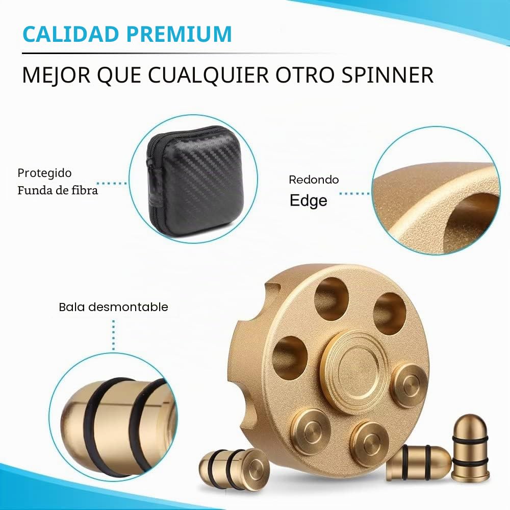 Fidget Spinner, Juguetes sensoriales de Mesa de Metal de Punta de Dedo, Regalos de cumpleaños para Adultos y niños, rotadores de Dedos, Juguetes para aliviar el estrés y la ansiedad