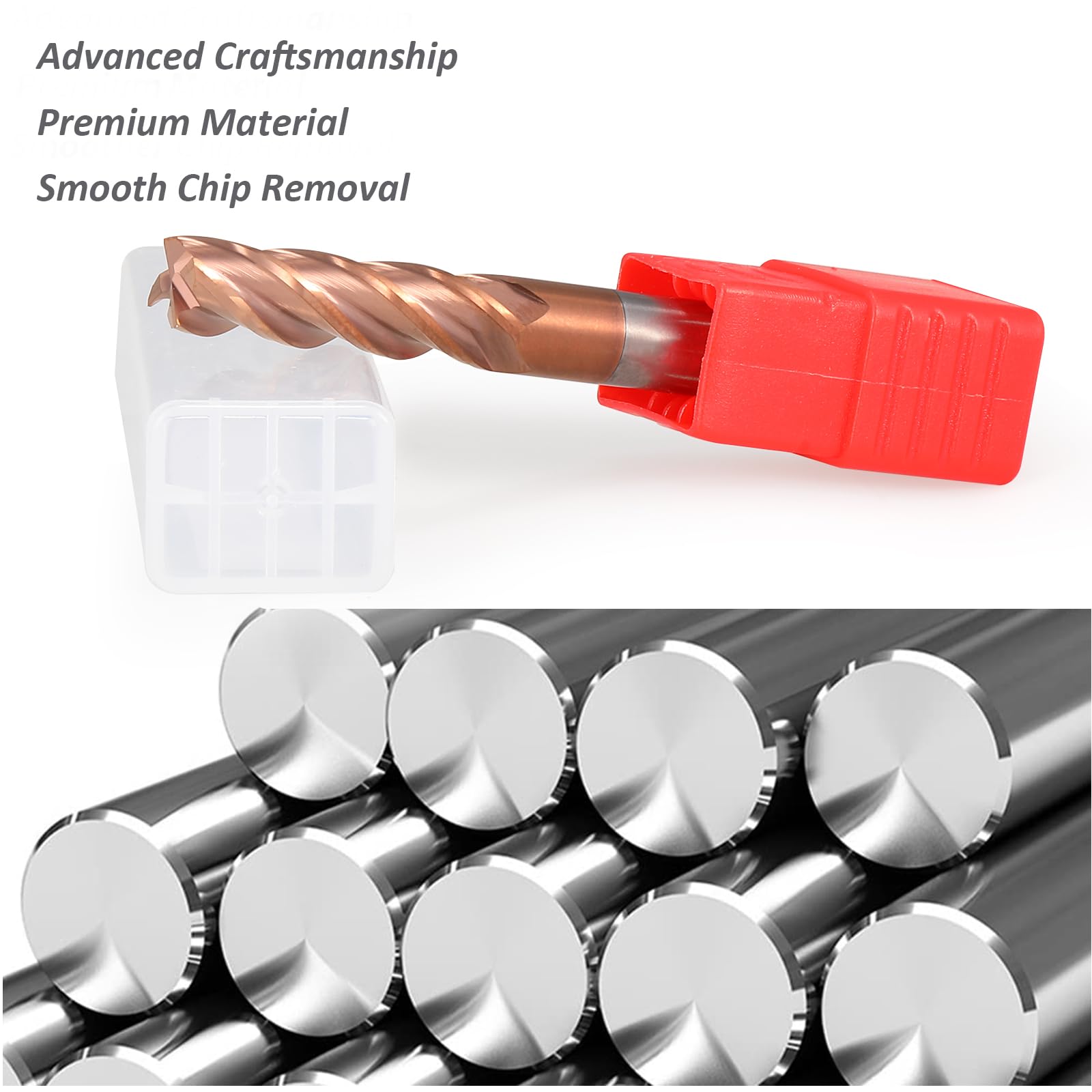 Snapklik.com : 4 Flutes Carbide Square Nose End Mill, 5/16