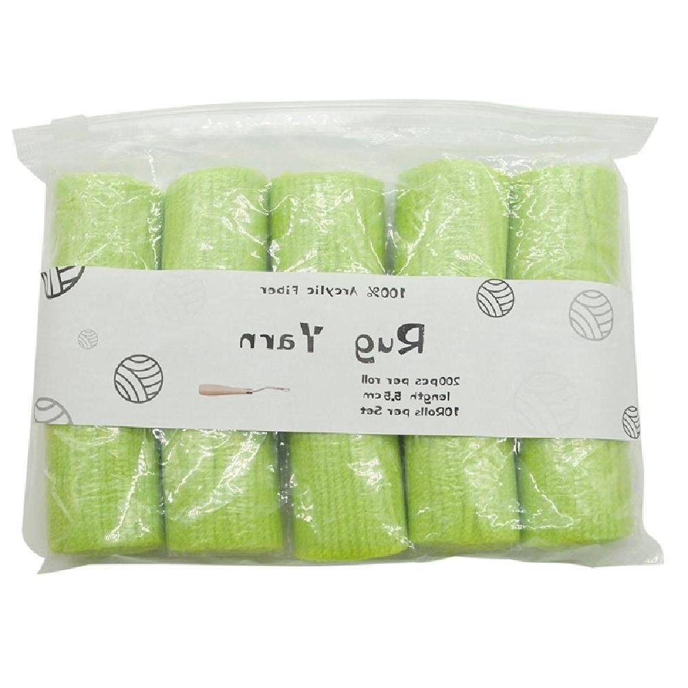 Unsoenihems59 10 Rolls Pre-Cut Latch Hook Yarn Threads for Making Pillowcases Blankets Rug Sewing Replace DIY Projects knitting wool yarn dark blue