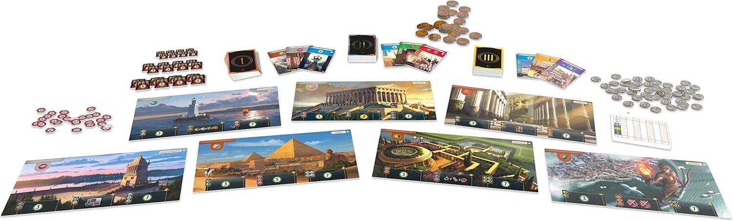 Asmodee - 7 Wonders, Gioco da Tavolo, 3-7 Giocatori, 10+ Anni, Edizione In Italiano + 7 Wonders Cities Nuova Edizione espansione Italiano