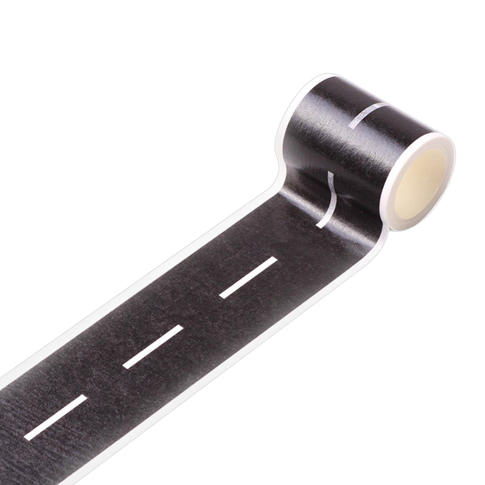 Black Road Track Tape - Adhesive Tape Stickers | Sticker Roll for Track, Stick to Floors and Walls, Parent-child Interactive Desktop Educational Toys