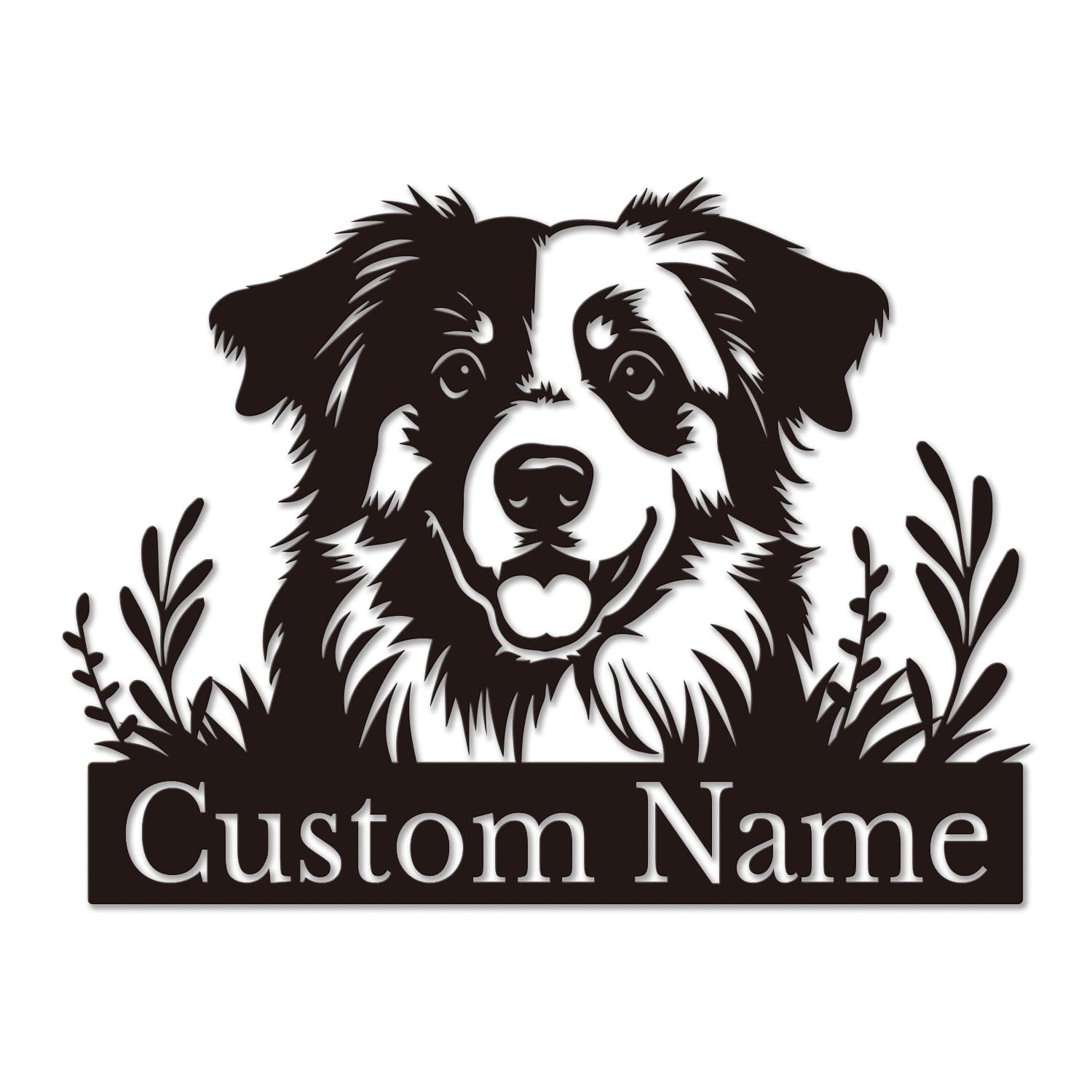 Personalized Custom Dog Metal Wall Decor Art, Dog Name Sign, Personalized Decor Art, Dog Lover Gift, Office Wall Sign, Metal Monogram (Dog A)