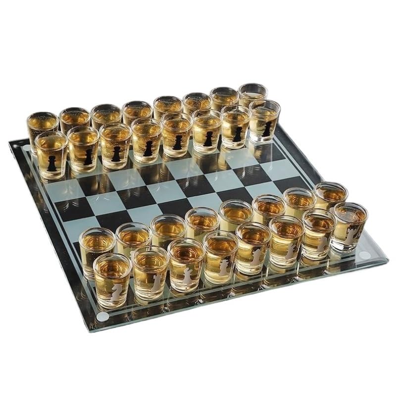 Scacchiera da gioco da tavolo Premium Shot Glass Scacchi