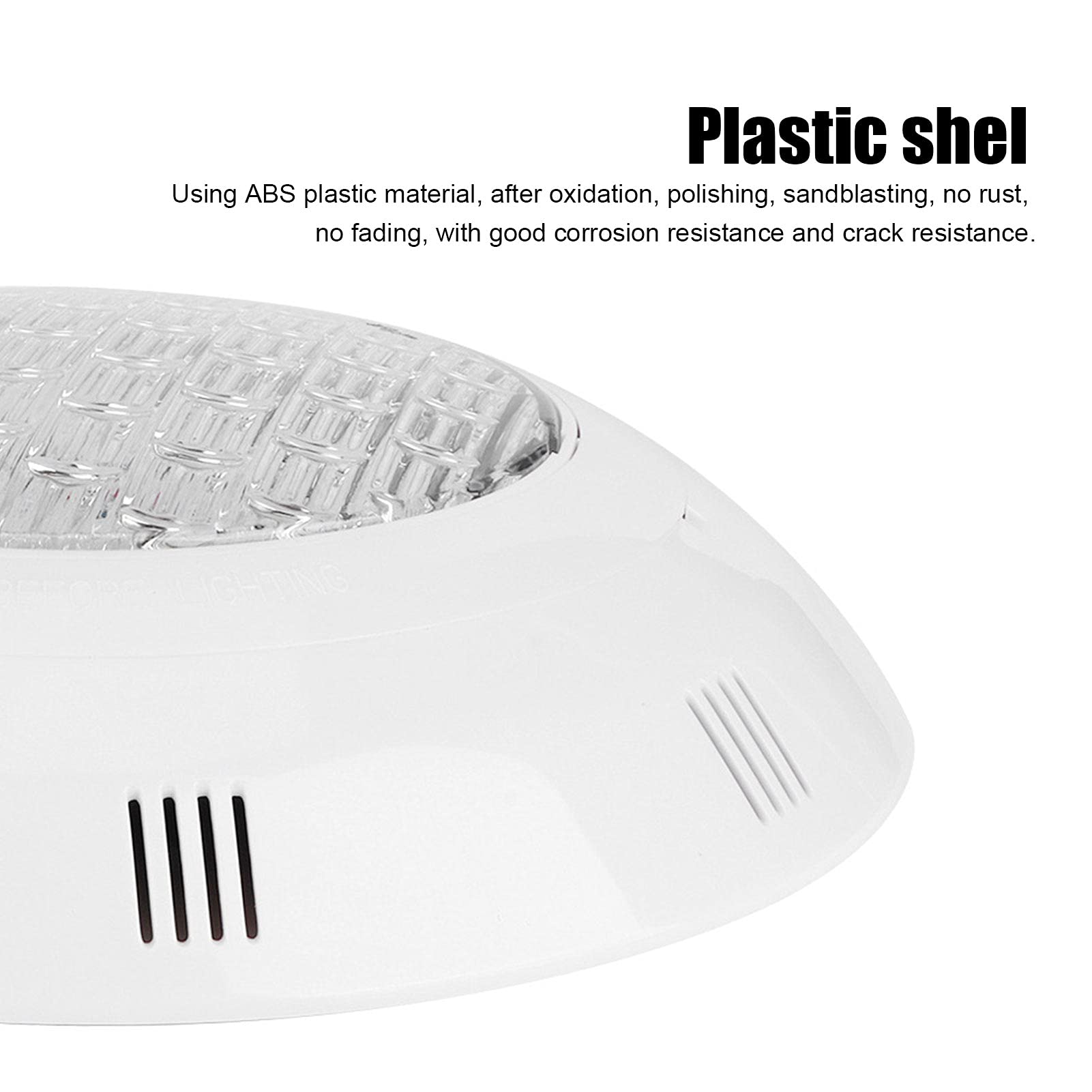 Yosoo Health Gear LED-Poolleuchte, Wandmontage, Unterwasserlampe, AC12 V, 35 W, 3500 Lm, SMD2835, IP68, Weißes Licht, PC-Abdeckung für Schwimmbäder, Aquarien, Brunnen, Teiche (25W)