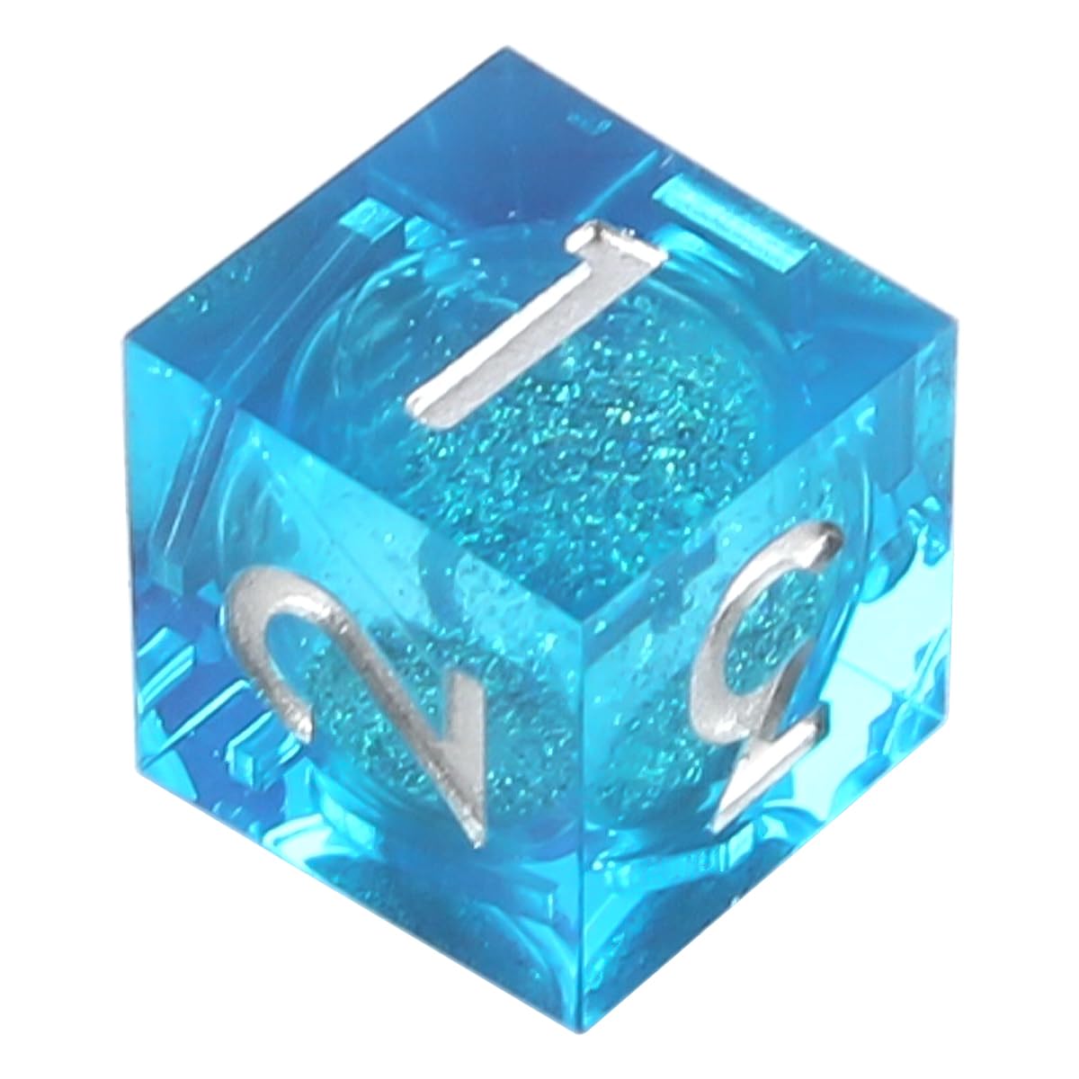Sarini 7-teiliges Würfelset mit Flüssigkern und Kunstharz,scharfe Kanten,polyedrische DND-Würfel für Dungeons and Dragons,RPG,MTG-Tischspiele (Goldblau) - Image 2