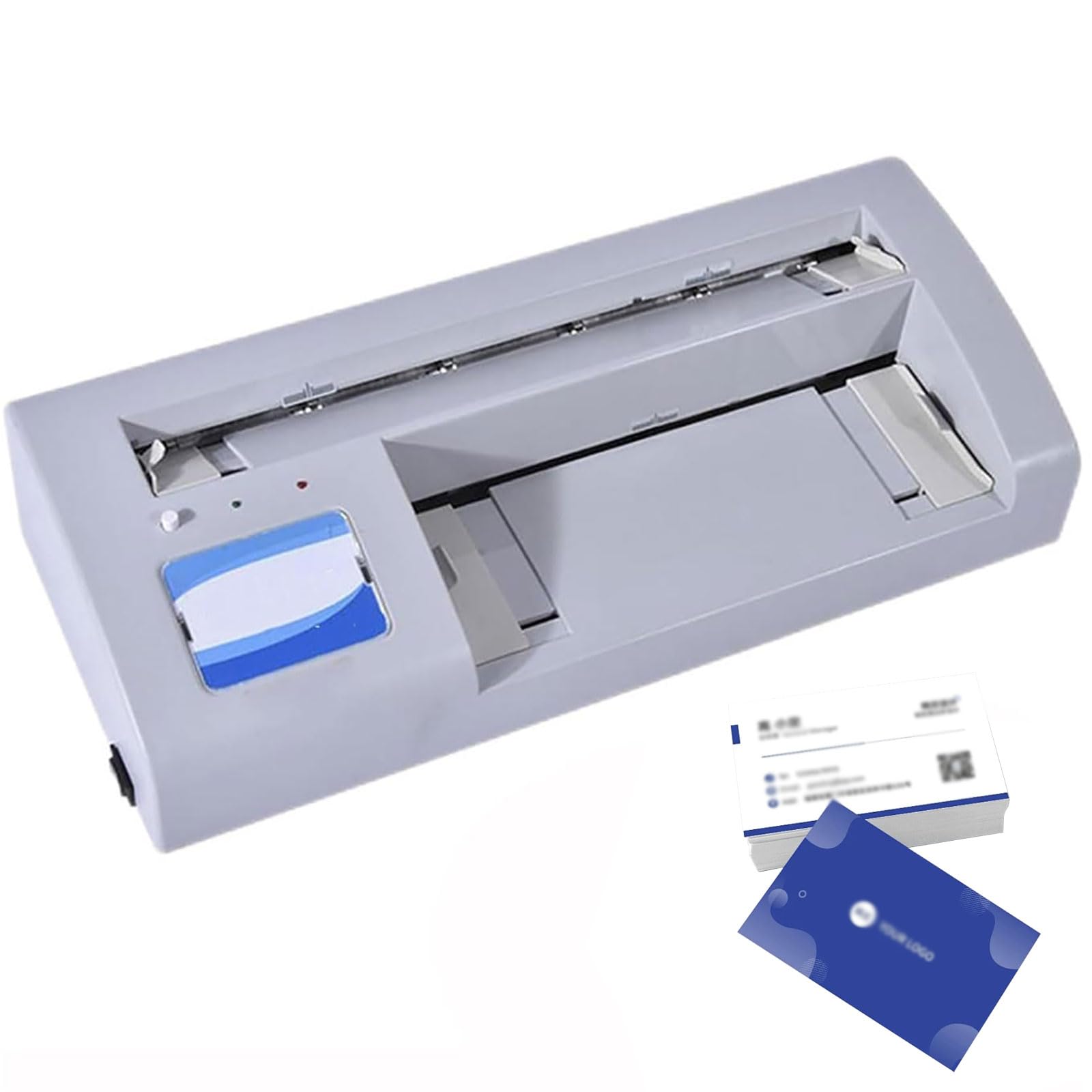 Gilotyna do Papierowych Wizytówek A4, Elektryczna Przecinarka do Kart | Automatyczna Maszyna do Cięcia Kart, 30 Kart/min i Grubość 120-250 g, do Wizytówek, Zaproszeń, Kart Członkowskich(A)