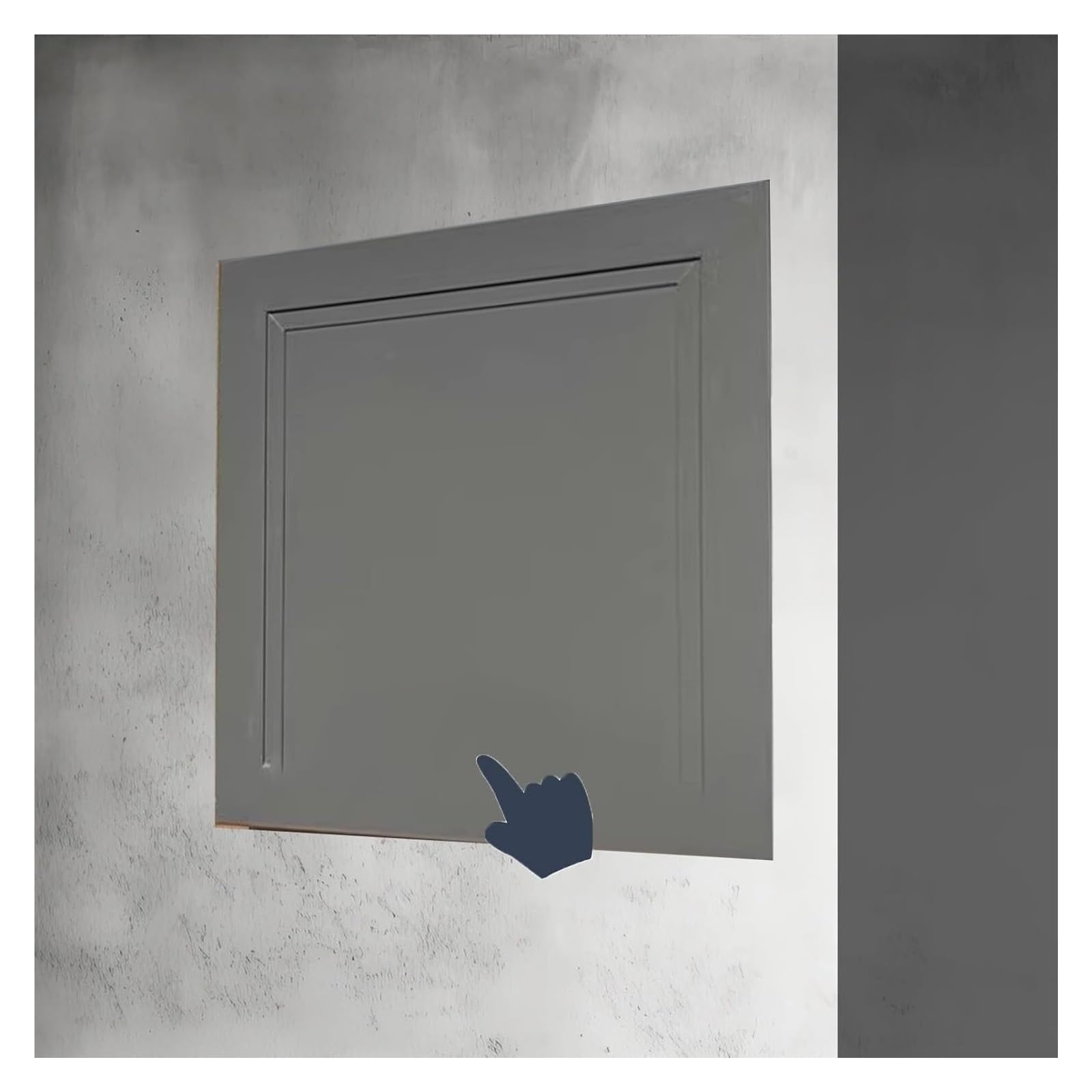 Qhknuyoax Dark Gray Inspection Hatch Revision Door, Aluminum Push Button Access Panel For Drywall Multicolor Multiple Sizes(,15X15cm/6X6in)