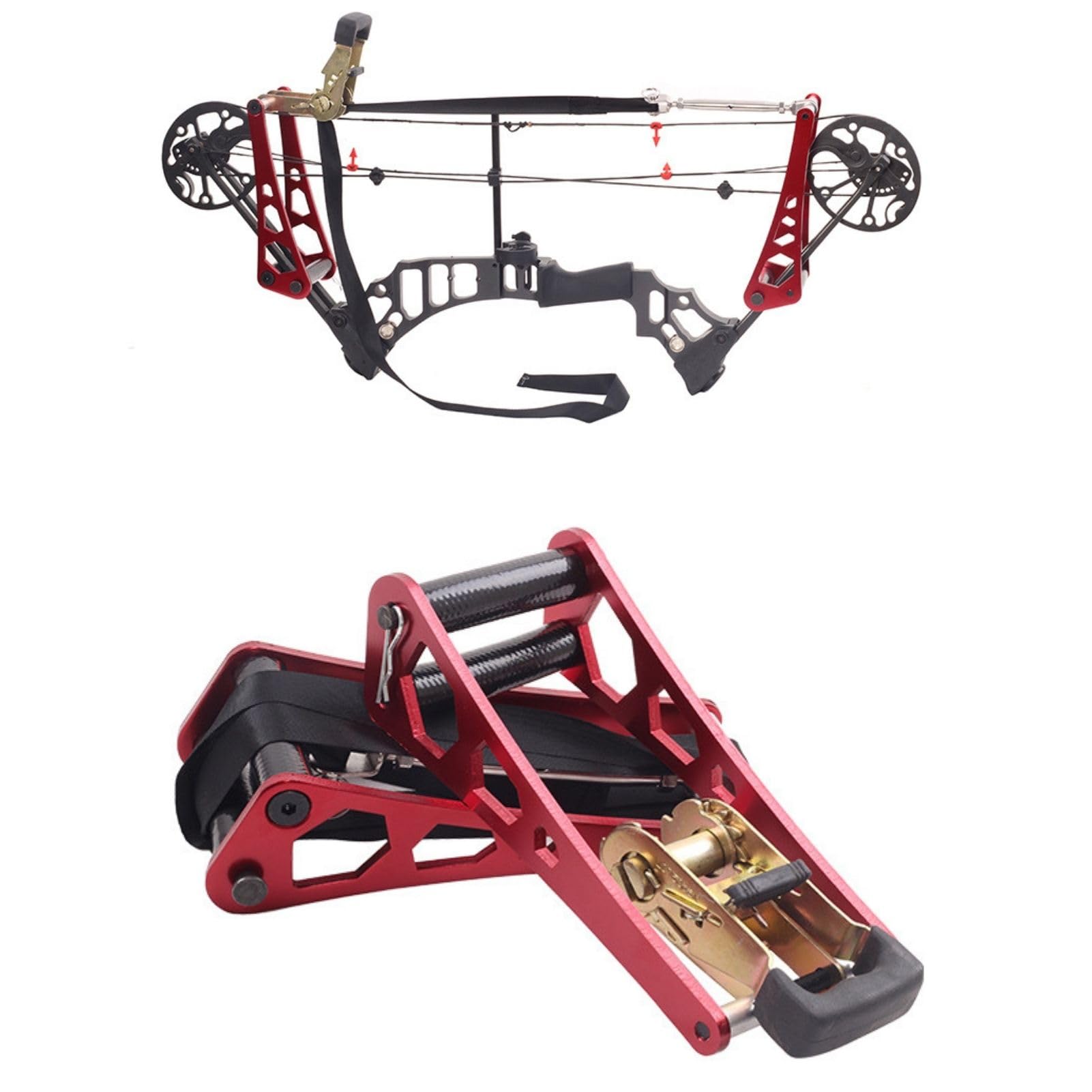 Bogenpresse Compoundbogen, Tragbare Bogensehnenwechsler Einstellwerkzeug Compound Bow Bogenpresse Bogenschießen Zubehör