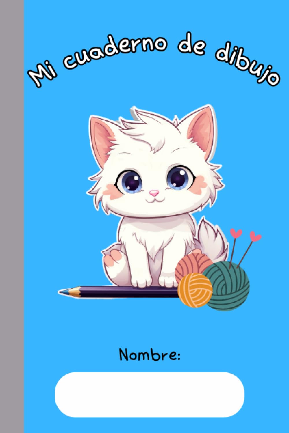 Cuaderno dibujo gatito para niños y niñas A5 (100 hojas): Recuerdo infancia | Regalo original | Tamaño ideal para viajes