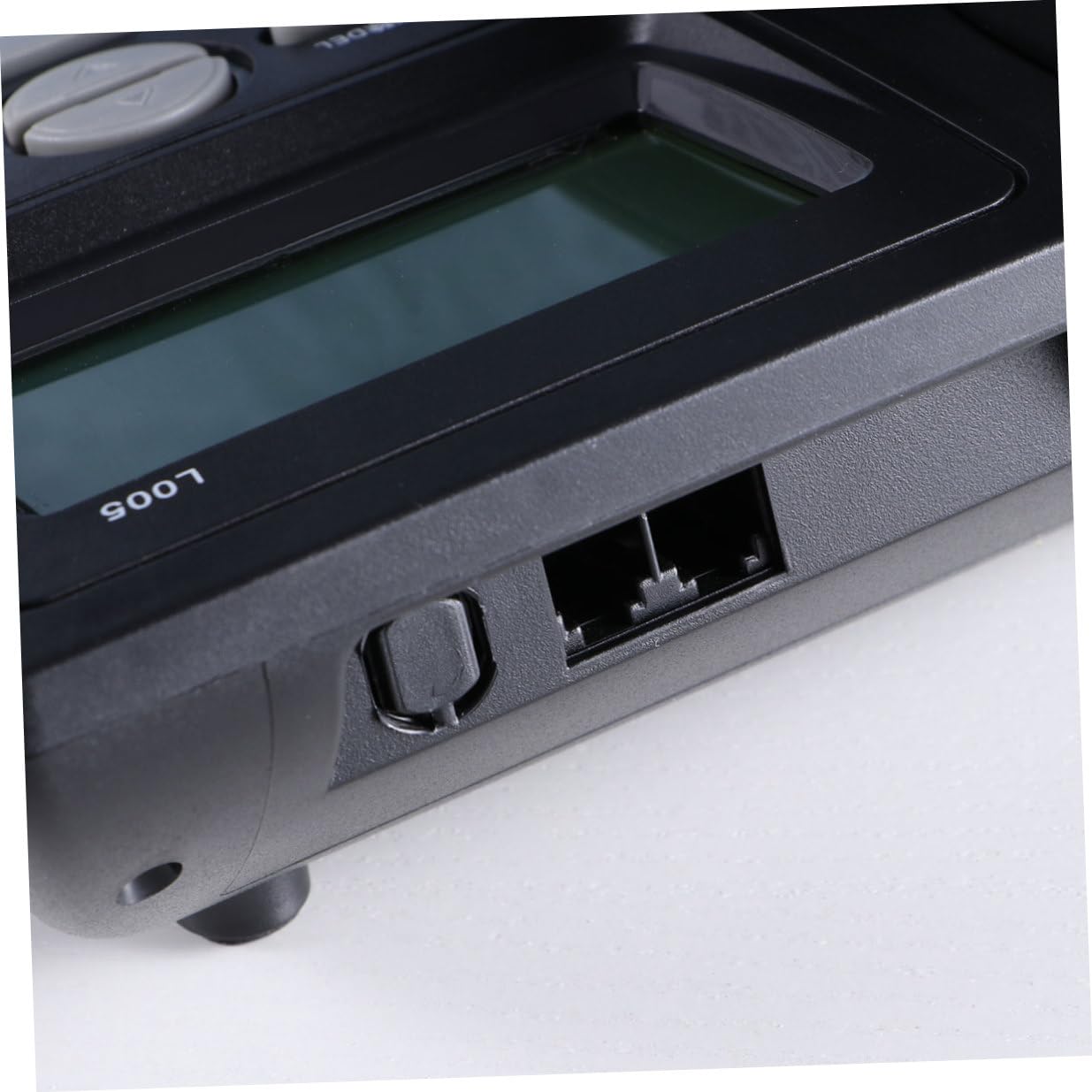 Telefono Fisso Nero per Casa e Ufficio Identificatore di Chiamata, Suonerie Selezionabili e Sollevamento Automatico, Materiale Plastico, per Negozi e Banche