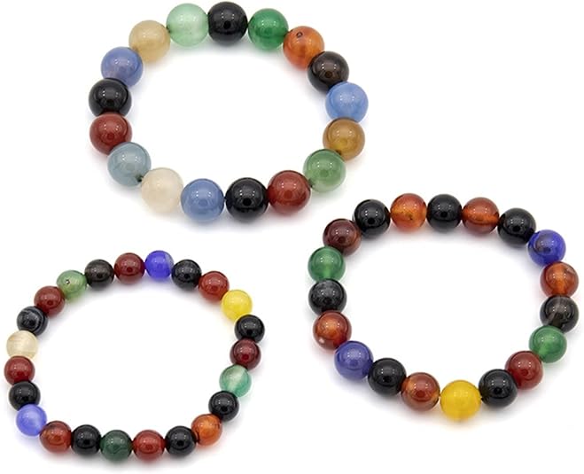 Bracciale Con Perle Colorate Per Uomo - Regolabile, Moda Bohémien Per Ragazzi