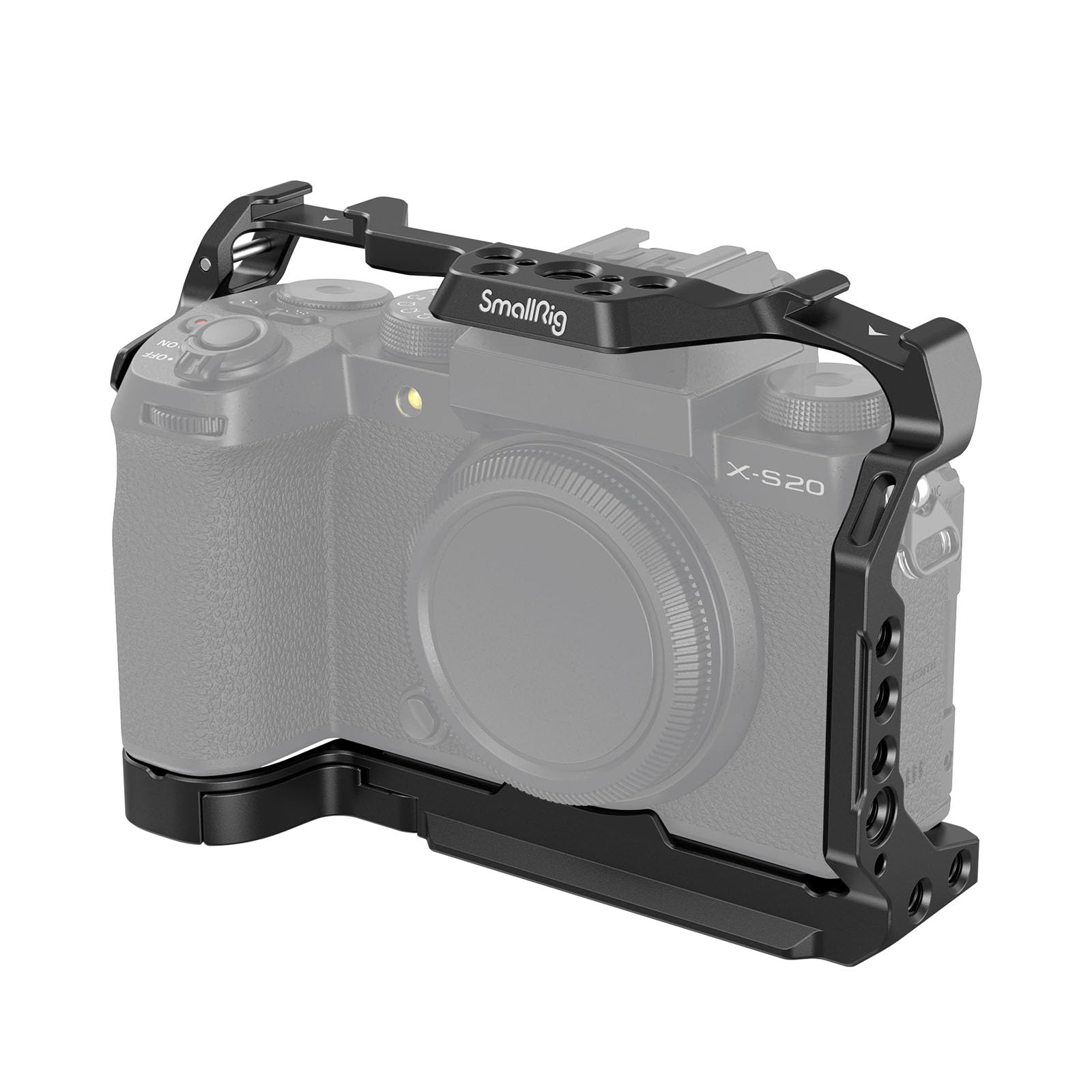 FOTGA Gabbia In Alluminio Per Fujifilm X-S20 – Cage Con Attacchi 1/4 E 3/8, Piastra Arca, Scarpa Fredda E Protezione Anti-graffio