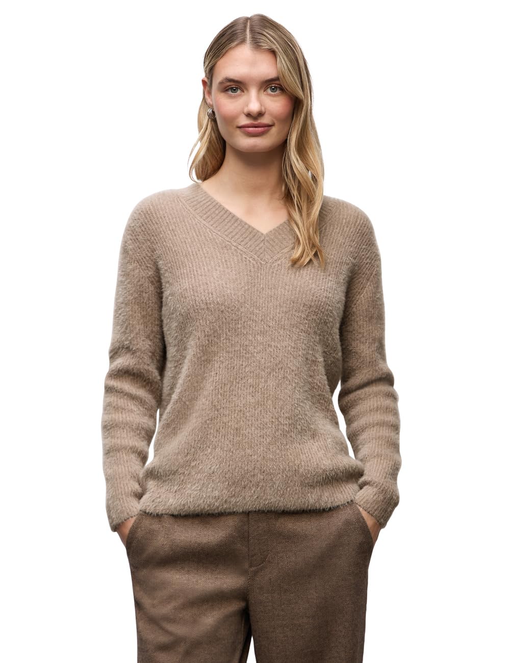 Street One Damen Kuscheliger V-Neck Pullover