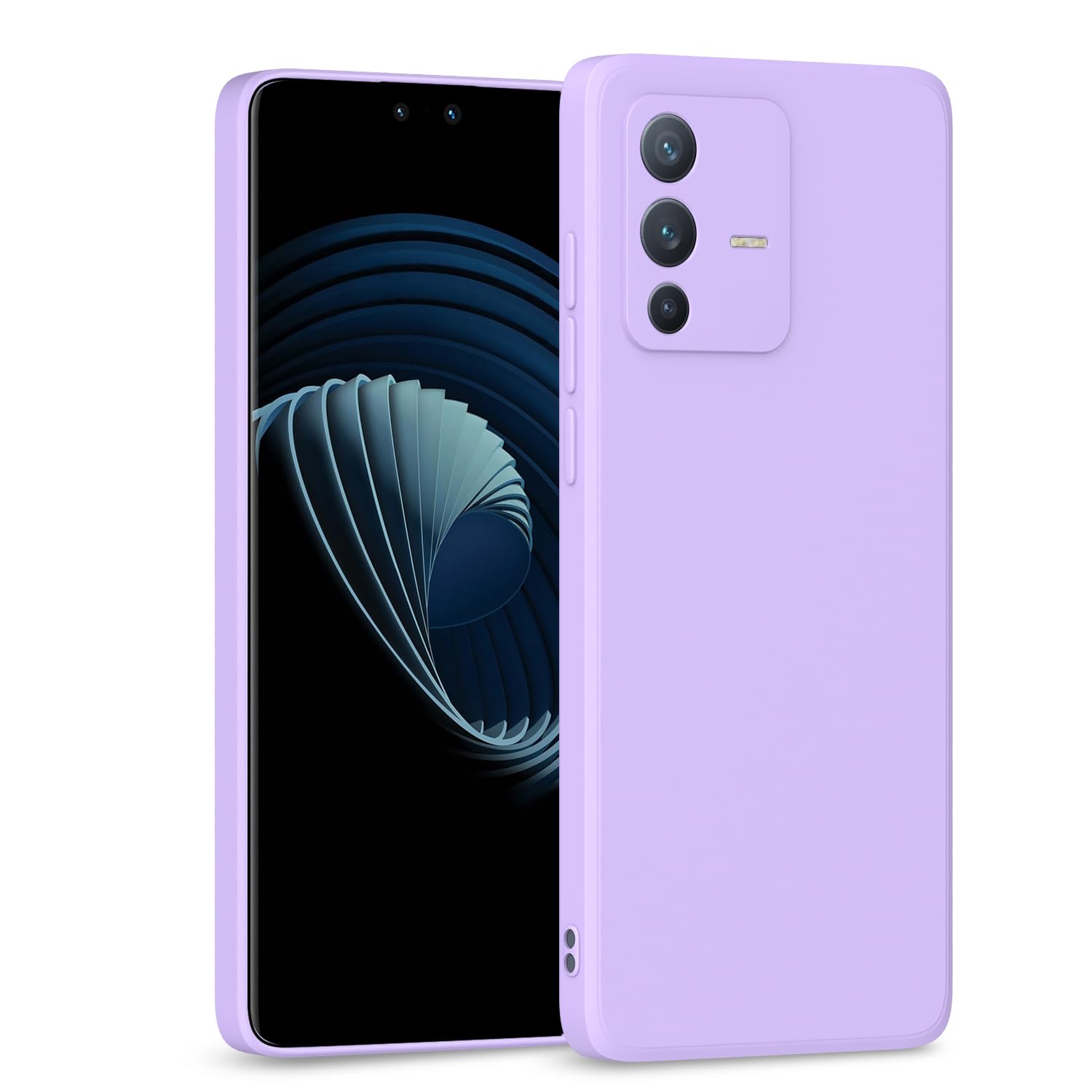 Vivo V23 Pro Case - Purple Silicone Bumper -1