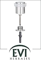Vista 6 de Paquete de 2 topes de puerta EVI Tope de puerta de acero inoxidable – Cierre de tornillo – Protector de goma blanca – Tope de puerta de 0.79 x