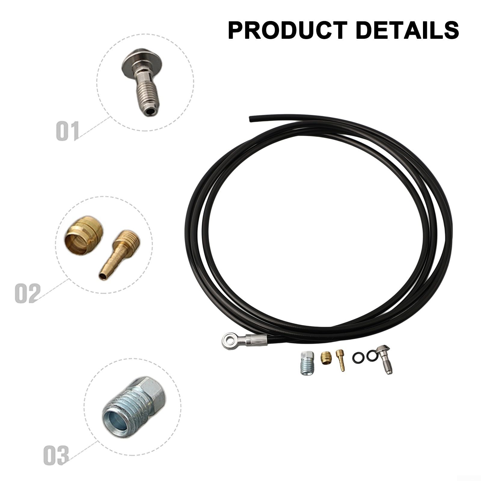 Kit tubo freno per bicicletta e inserti di collegamento in ottone, kit tubo freno a disco idraulico da 2500 mm per MT4 a MT Trail parte di ricambio
