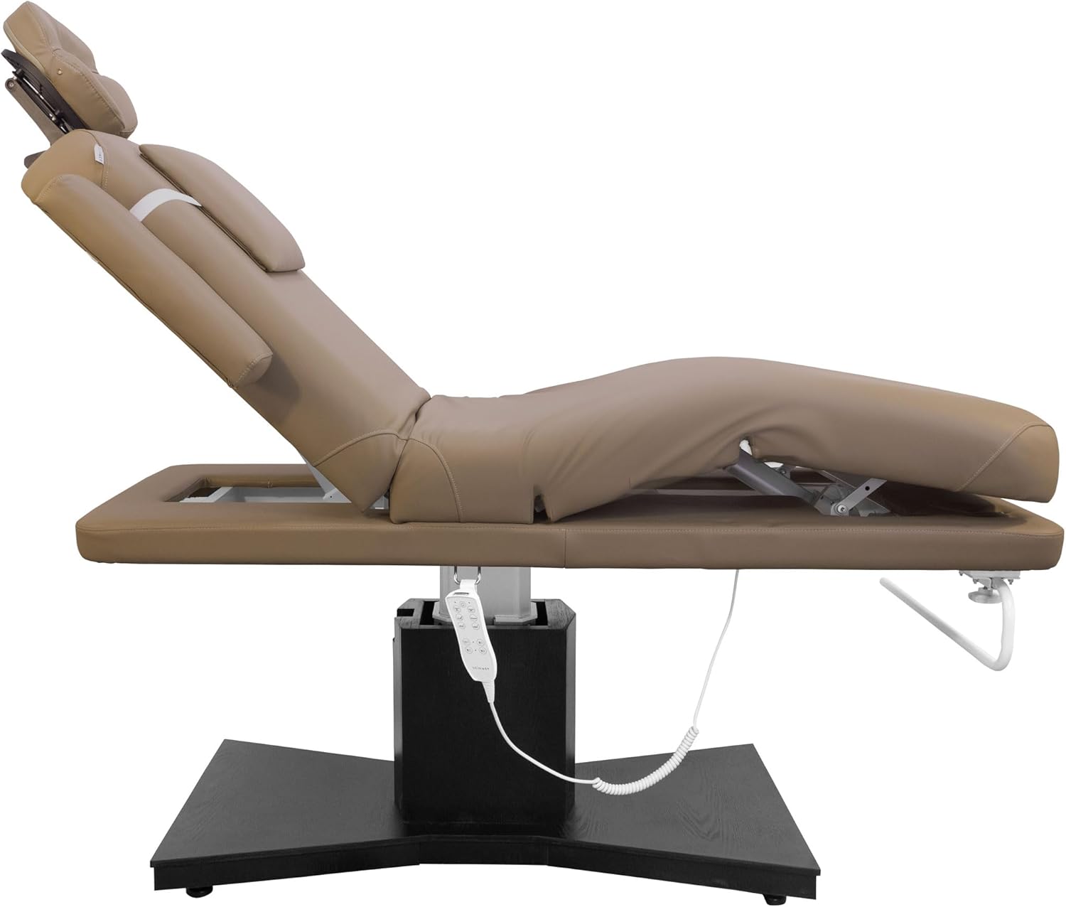 SKINACT Milo 3.0 Motor (with Independent Leg Adjustment) Electric Massage & Facial Bed/Table Sand top and Dark Brown Base