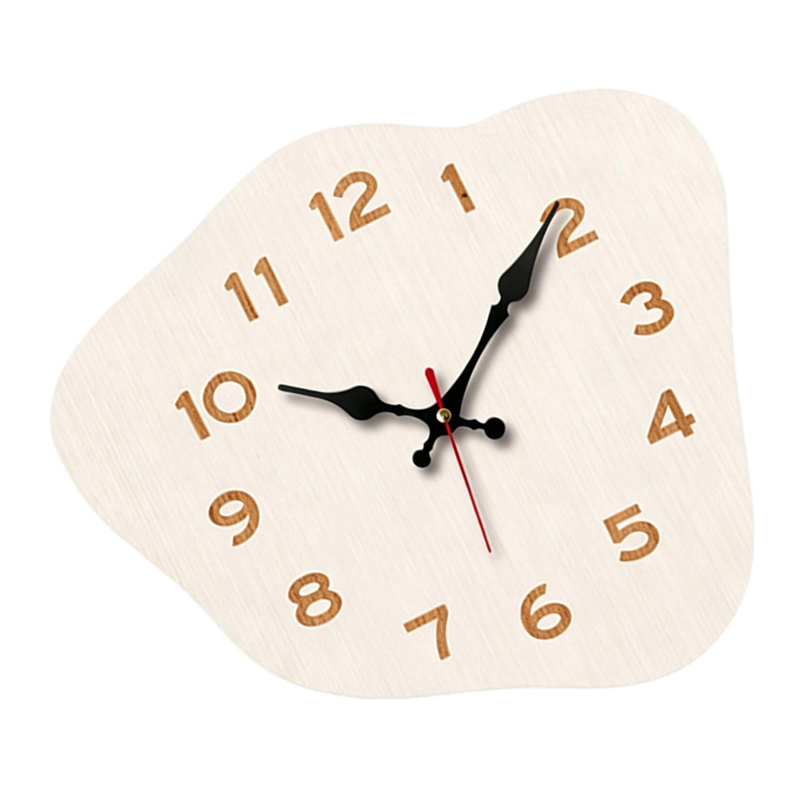 Tfaoys A Nordic Creative Rt Craft Wall Clock Quiet Mechanism Irregular Shape Decors Easy Installation Ccurate Timing For Study Room Decorative Wall Clock