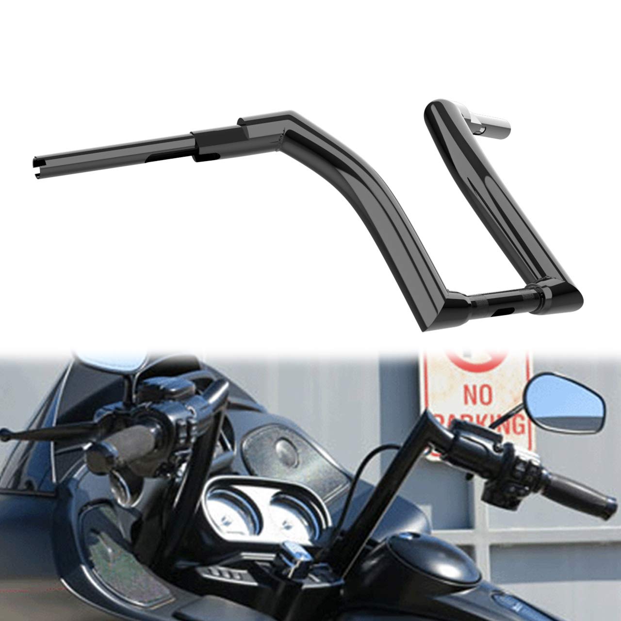 Amazon | HCmotorku バイク Zバーハンドル ハンドルバー 1インチ