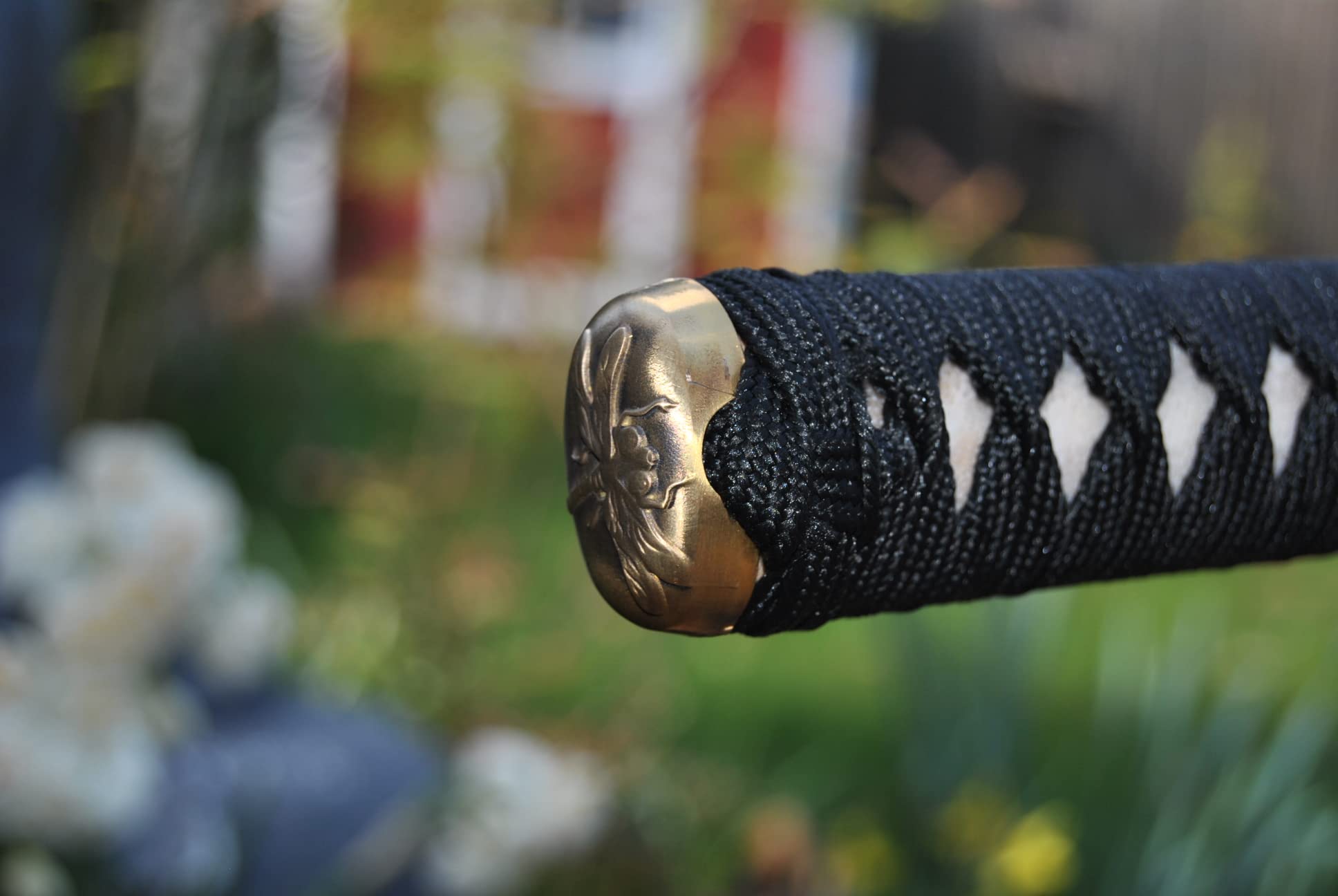 Samurai Oriole Katana Schwerter - scharf, echt & handgeschmiedet - gefaltetes Katana Schwert ohne Ständer - echtes Japanisches Samurai Sword aus Kohlenstoffstahl - Japan Deko Katanas