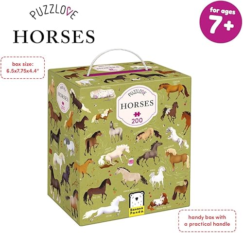Miniatura 7 de Banana Panda Puzzlove - Rompecabezas de caballos, 200 piezas
