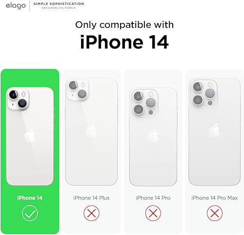 Miniatura 2 de elago Compatible con iPhone 14, funda de silicona líquida, funda protectora de cuerpo completo, a prueba de golpes, diseño delgado, forro de