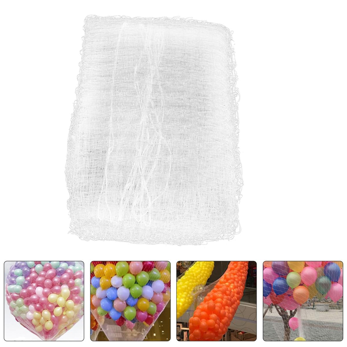 2 Satz Ballonstartnetze aus Weißem Pp mit Einfacher Handhabung und Sicherem Design für Hochzeit und Feierlichkeiten zur Sicheren Ballonfreigabe